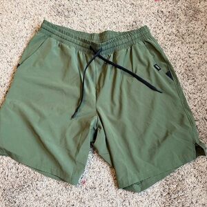 UNRL Gym Shorts Athletic No Lining Green Large